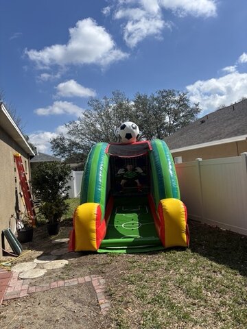 Inflatable baseball pitch game rental for events