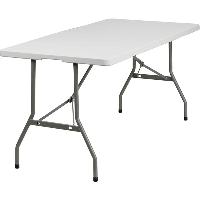 6ft white folding table for rent