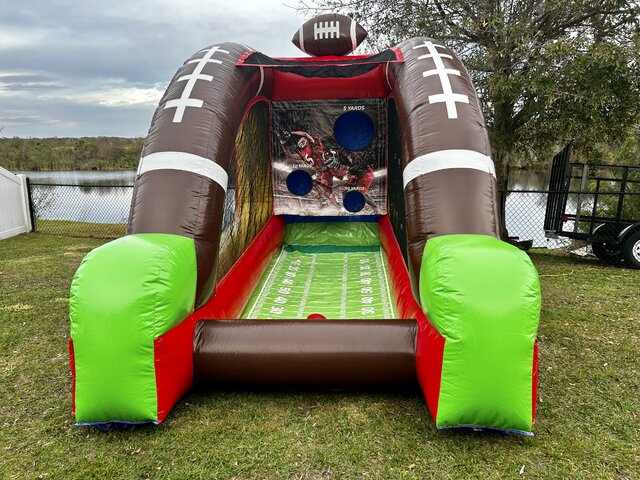 Inflatable football toss game rental for parties and events
