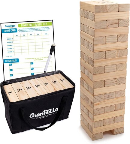 Giant Jenga yard game rental for outdoor events